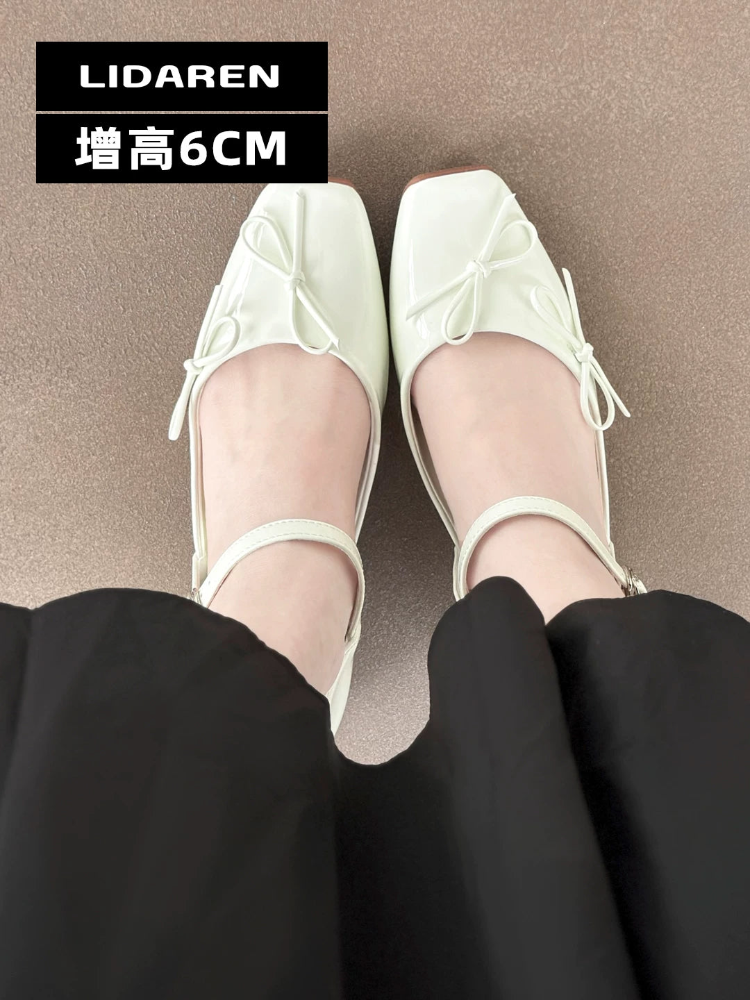 Lidaren Produced Patent Leather Square-Toe Mary Jane