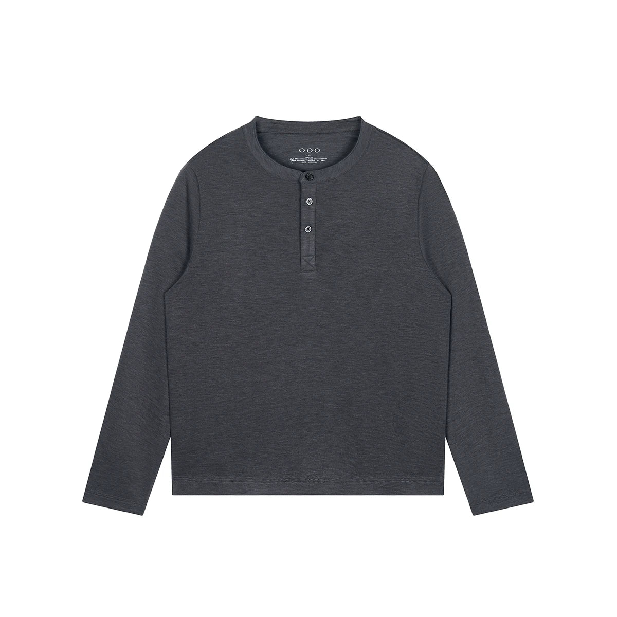 PLUS NO LOGO A Little Warm Breathable Henley Long-Sleeve Tee