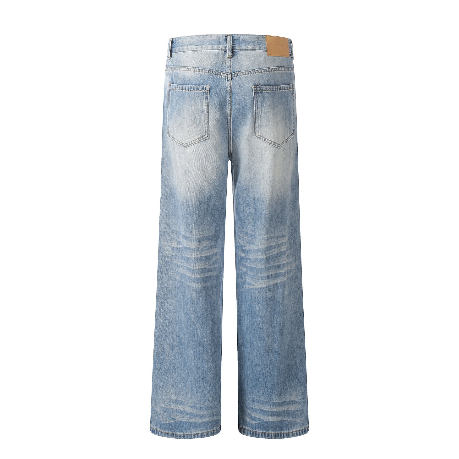 11KN Wide-Leg High-Rise Washed Jeans