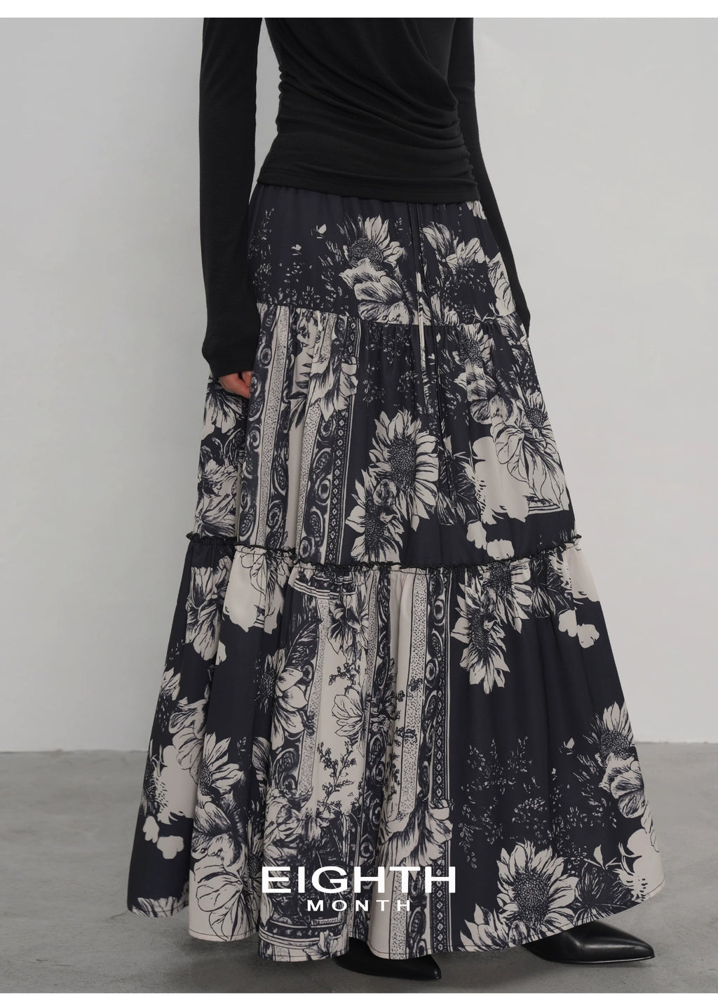 EIGHTHMONTH Retro Slim Long Skirt