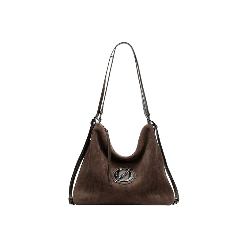 JELLY TOYBOY Black Faux Leather Zip-Top Crossbody Tote