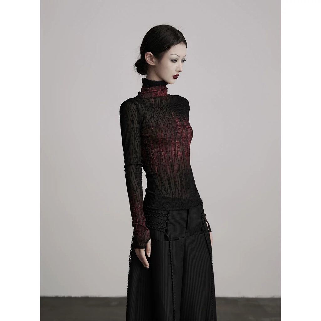 INDULGE Lace Knit Bottom Long Sleeve