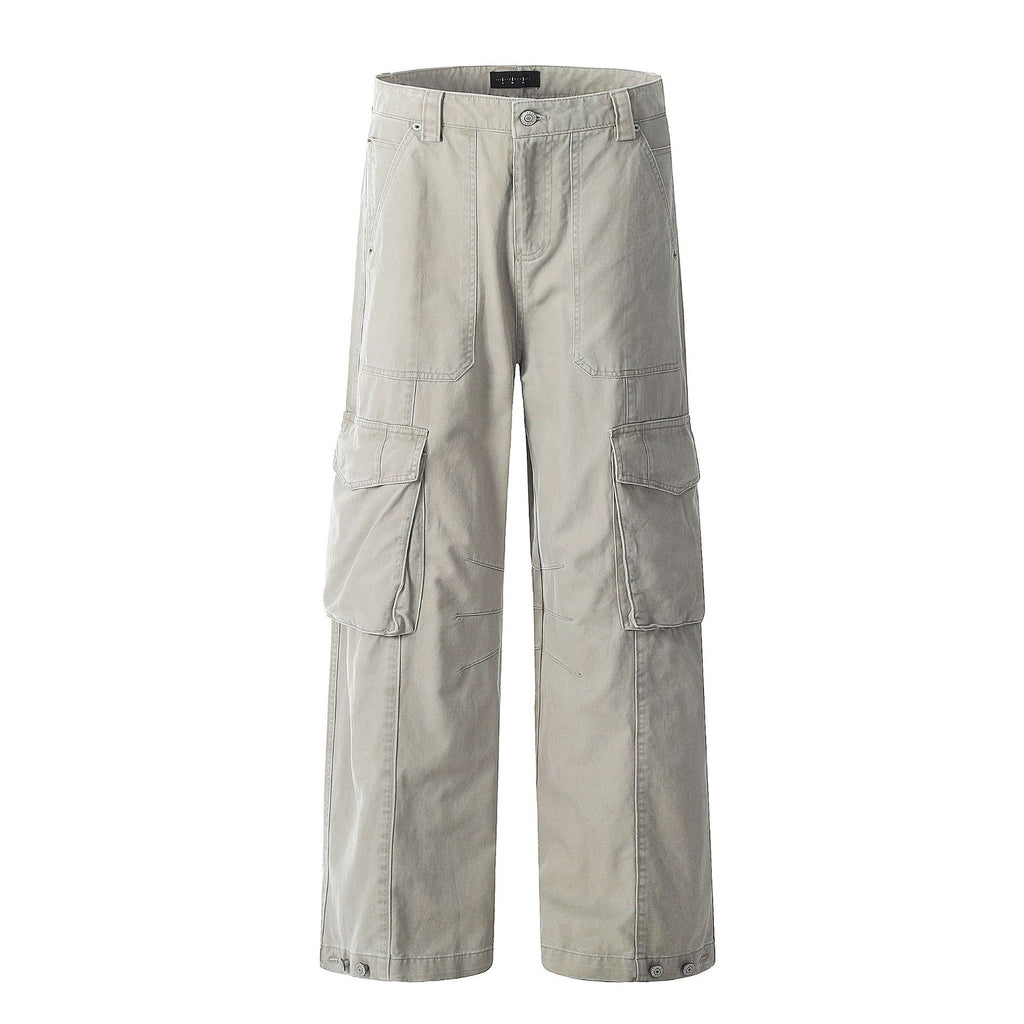 11KN Retro Loose Wide-leg Old Casual Trousers