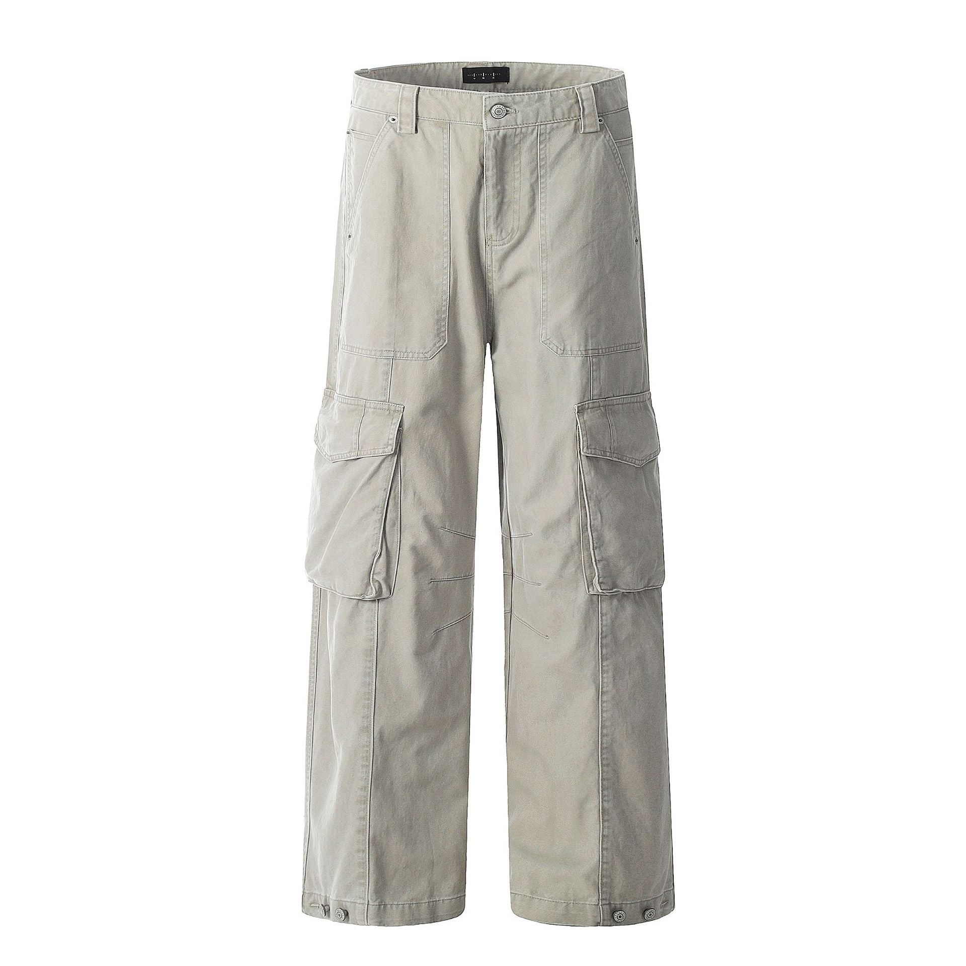 11KN Retro Loose Wide-leg Old Casual Trousers