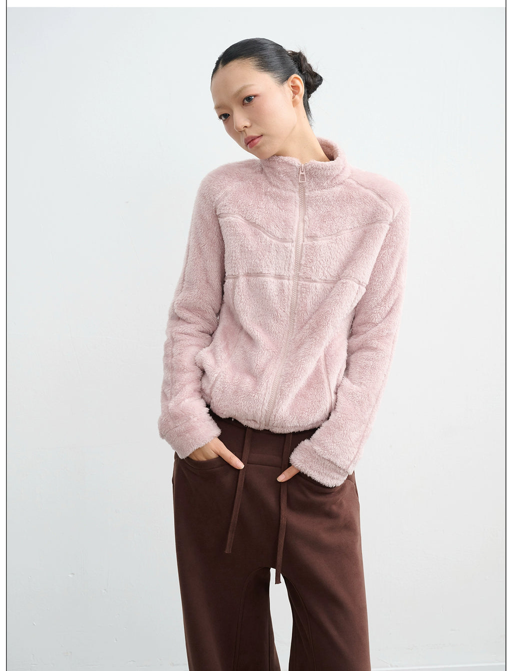 LINY LIBERTY Short Loose Stand-up Jacket