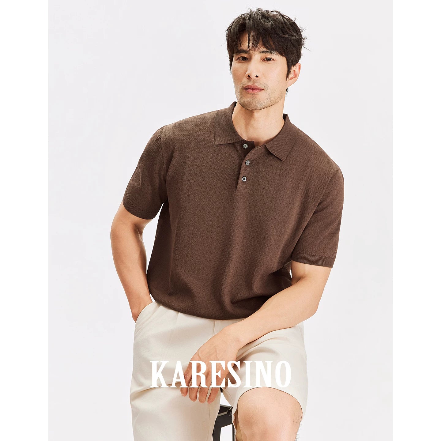 KARESINO 100% Lyocell Breathable Polo Shirt