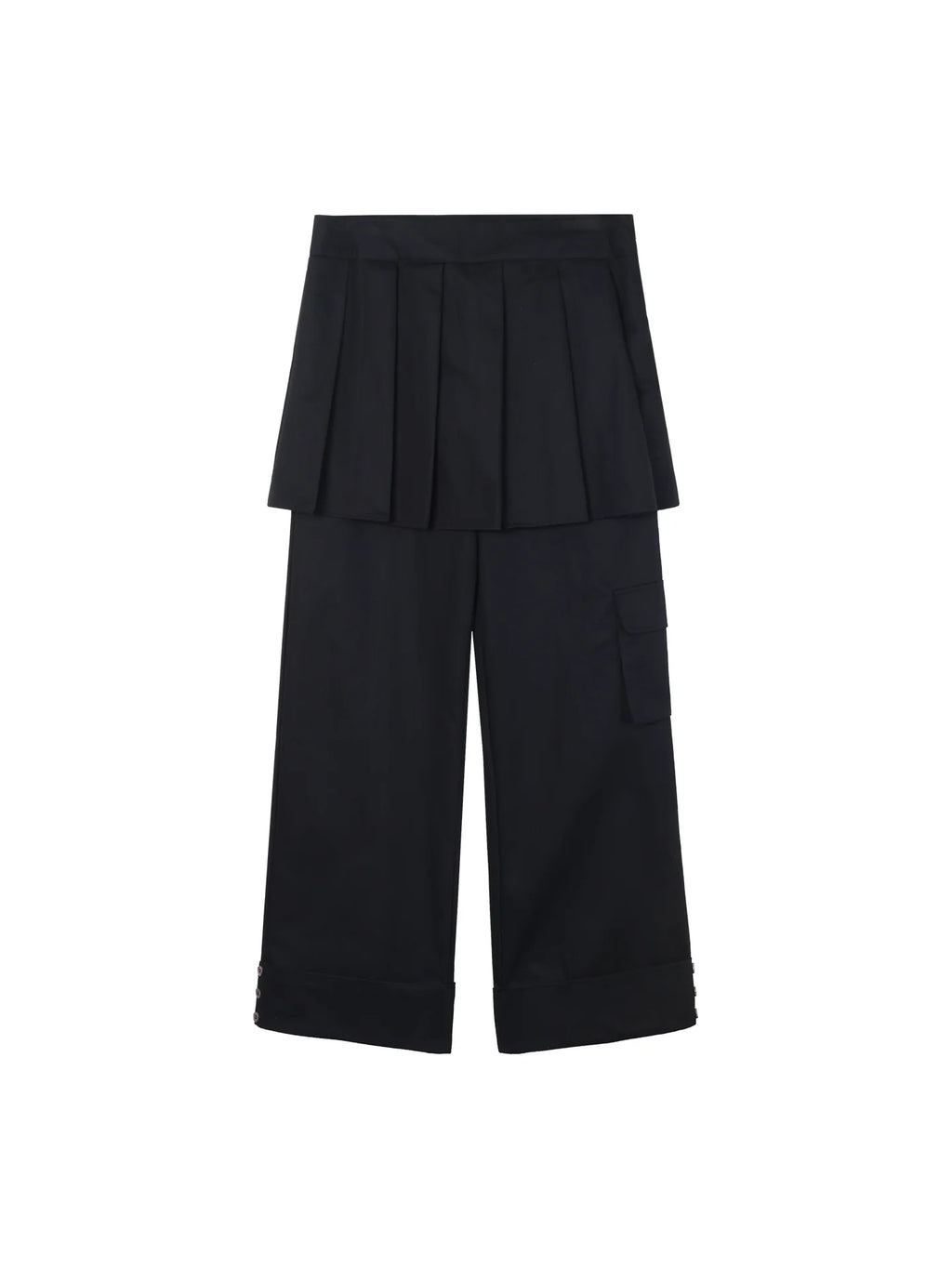 Two days off lab High-Waist Breathable Wide-Leg Skirt Overlay Pants