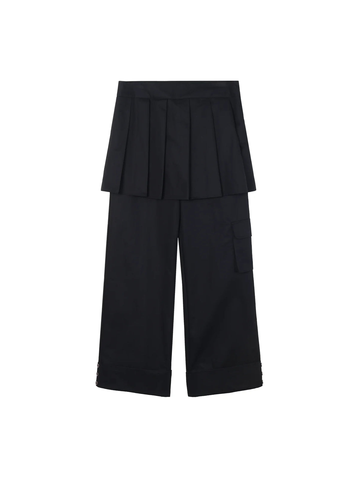 Two days off lab High-Waist Breathable Wide-Leg Skirt Overlay Pants