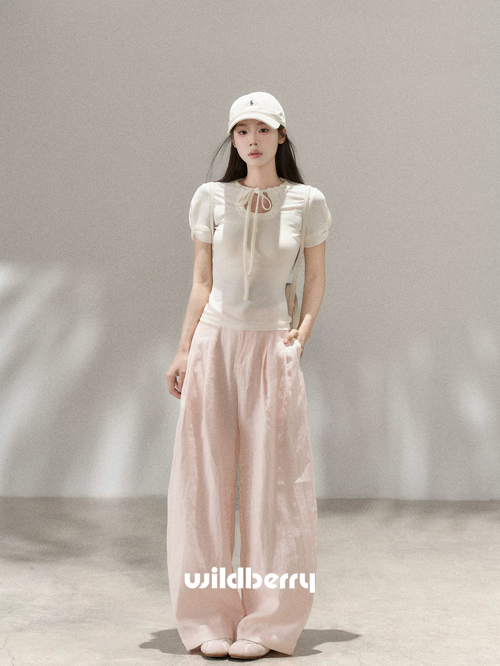 Wildberry Versatile High Waist Wide Leg Casual Pants