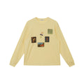 FUNKYFUN Plant Flower Collage Print Loose Long Sleeve
