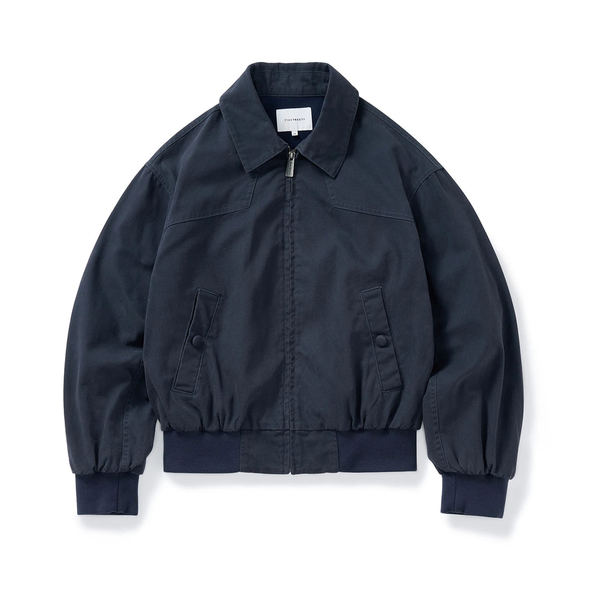 714Street Vintage MA1 Bomber Jacket Washed Cinched-Waist Cropped