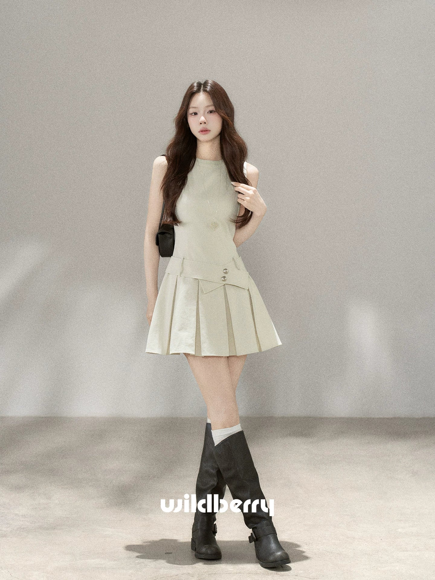 Wildberry Korean Style A-Line Mini Dress