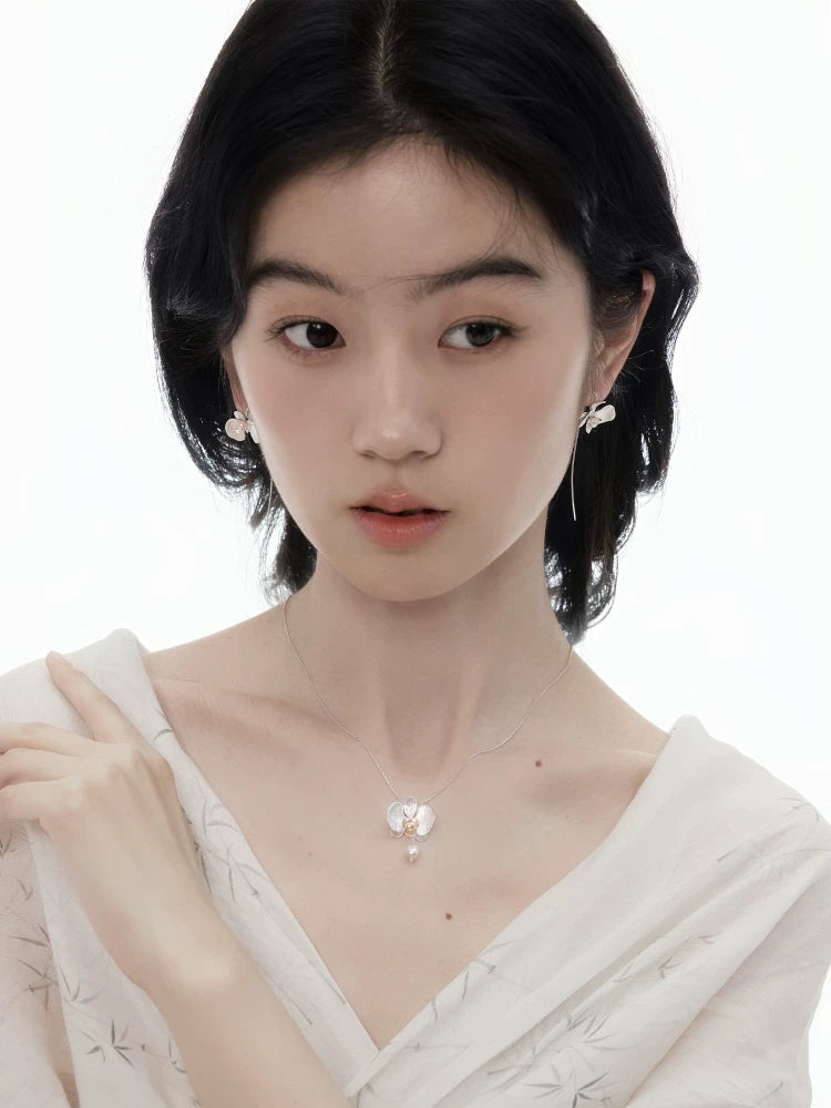 NO SOLUTION Phalaenopsis Flower Stud Earrings