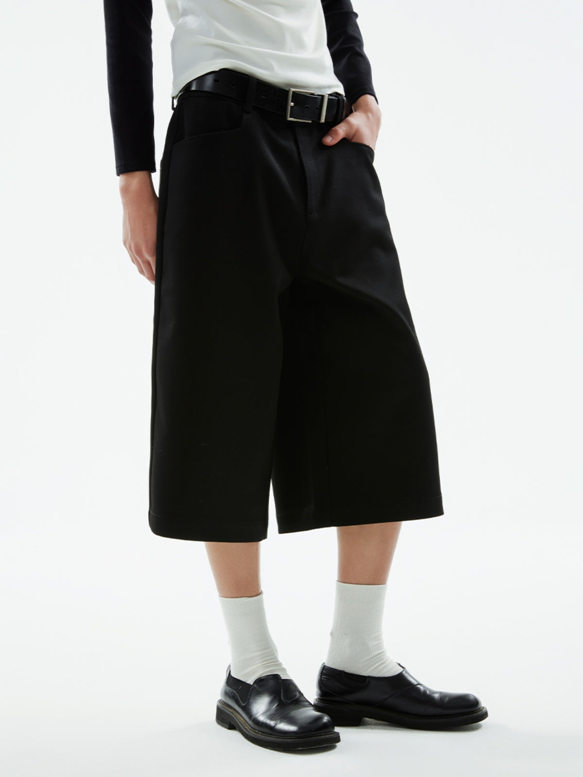 FUNKYFUN Silhouette Casual Composite Trousers Shorts