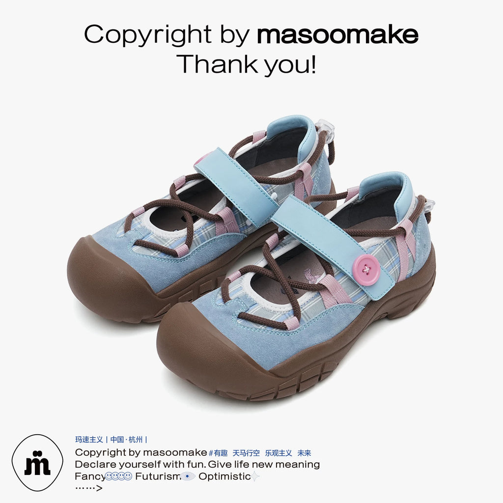 MASOOMAKE Leather Mary Jane Platform Sneaker