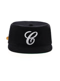 6CRAYON Houndstooth Cotton Flat Top Embroidered Baseball Cap