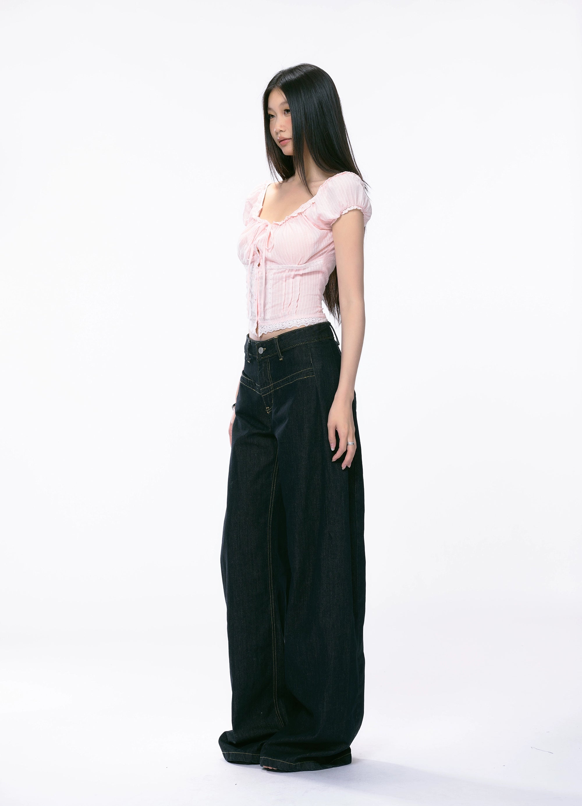 WITHMIN Sexy Shoulder Waist Pure Lust Tee