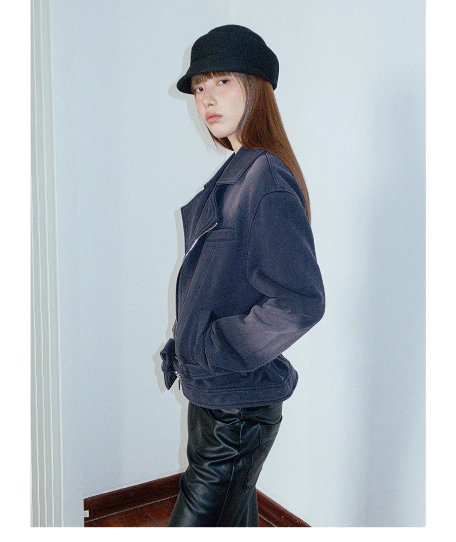FUNKYFUN Lapel Terry Jacket