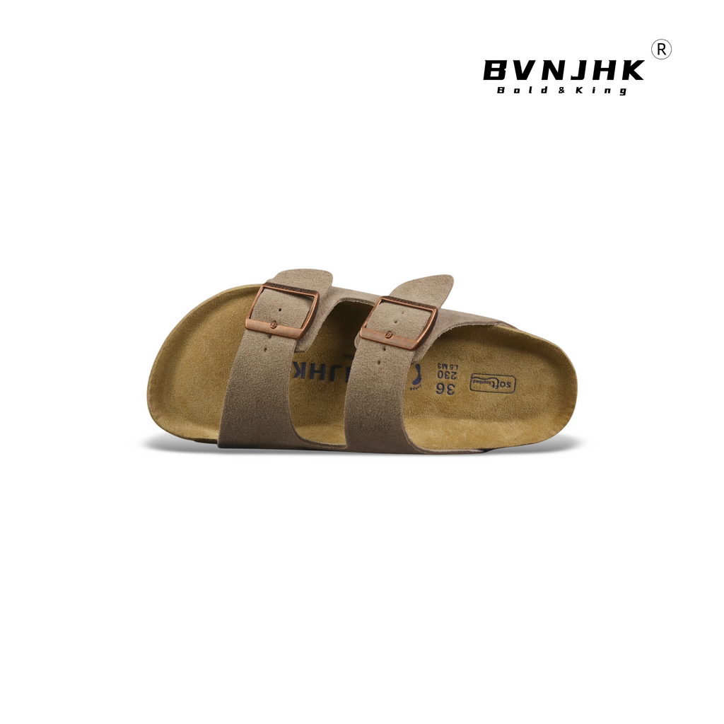 OQ X BVNJHK Leather Platform Lazy Sandals