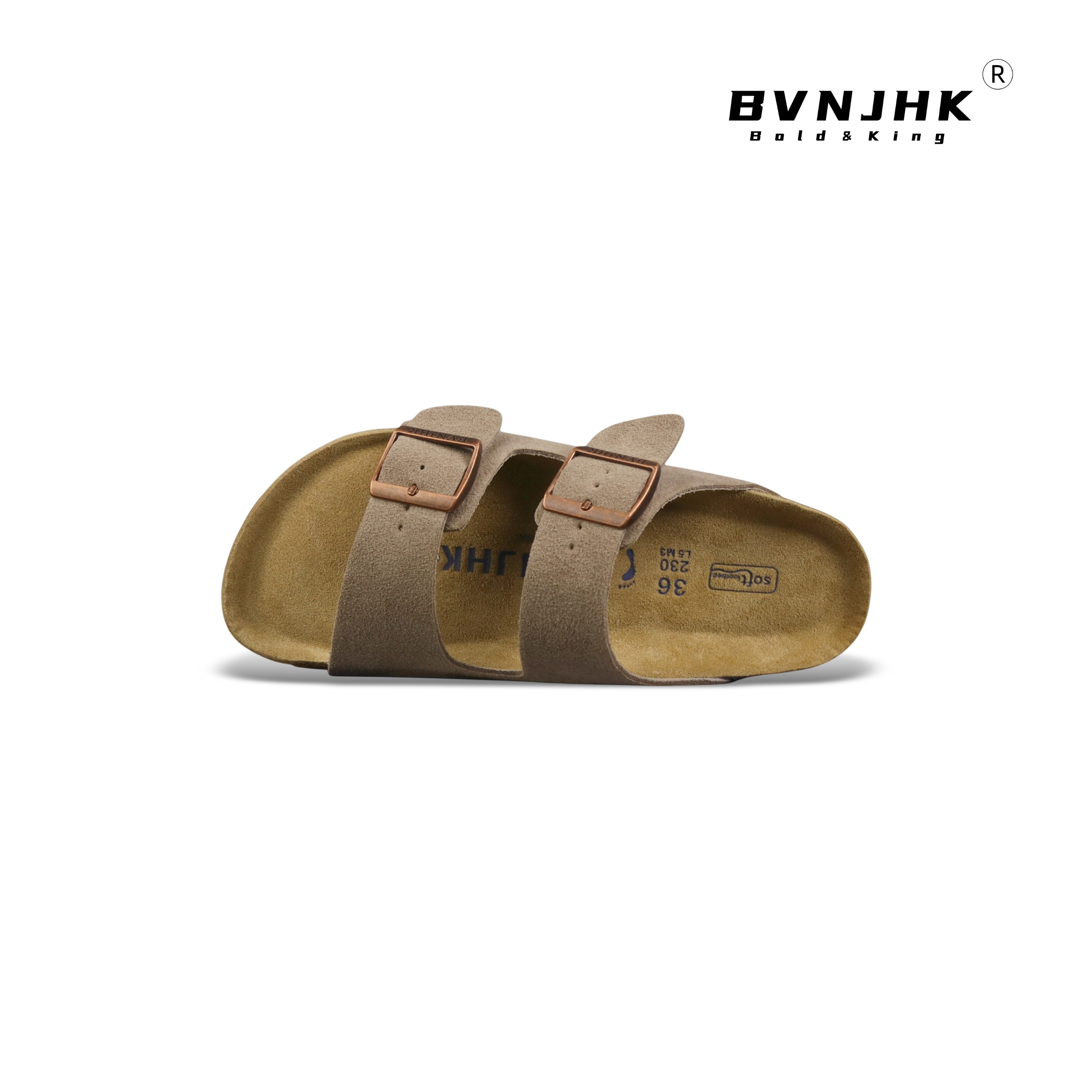 OQ X BVNJHK Leather Platform Lazy Sandals