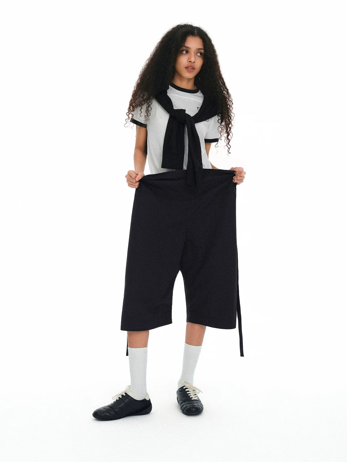 CIRCLECAGE Nylon Drawstring Relaxed Multi-Way Shorts