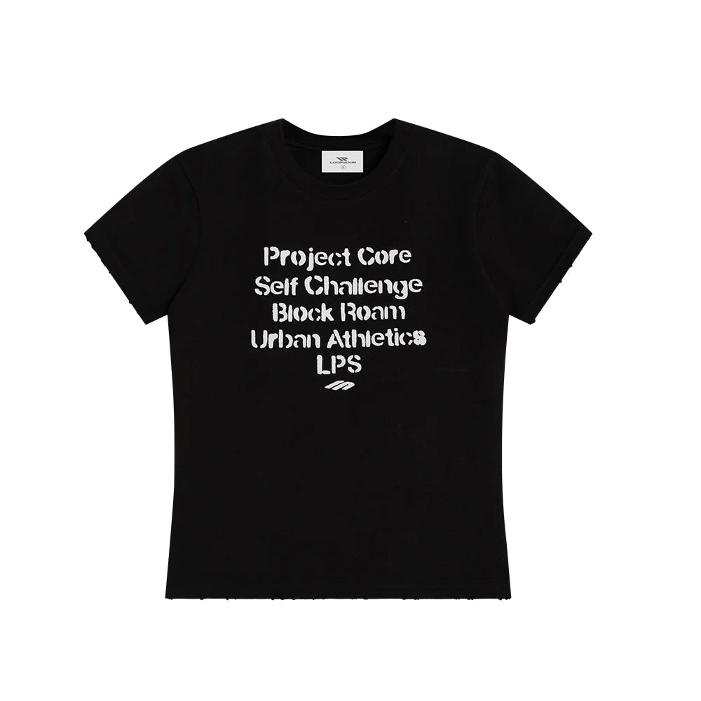 Loopsoon Pure Cotton Letter Print Loose Tee