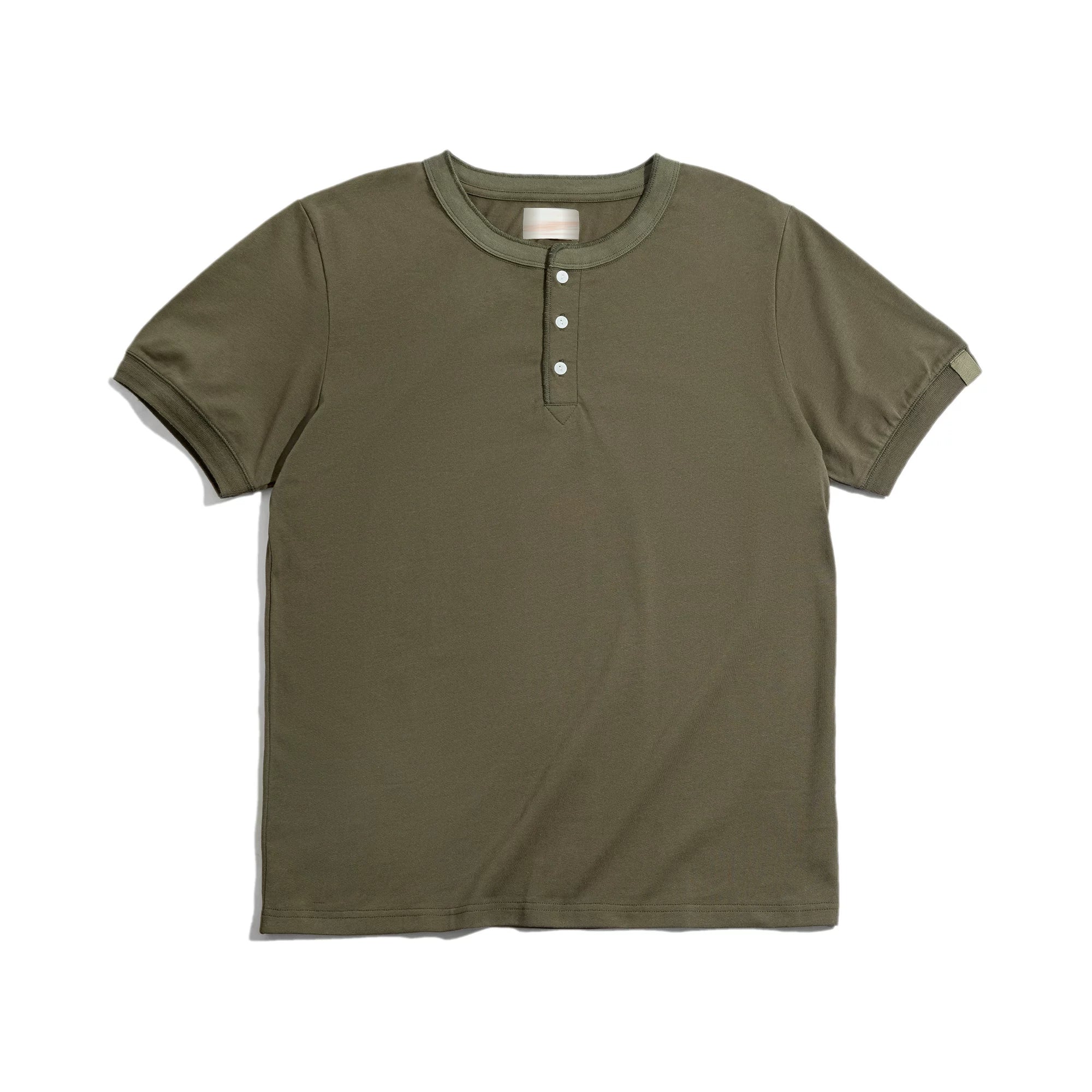 Madden heavy Henry collar short-sleeved pure cotton old money Ami Kaji T-shirt Henry shirt men's