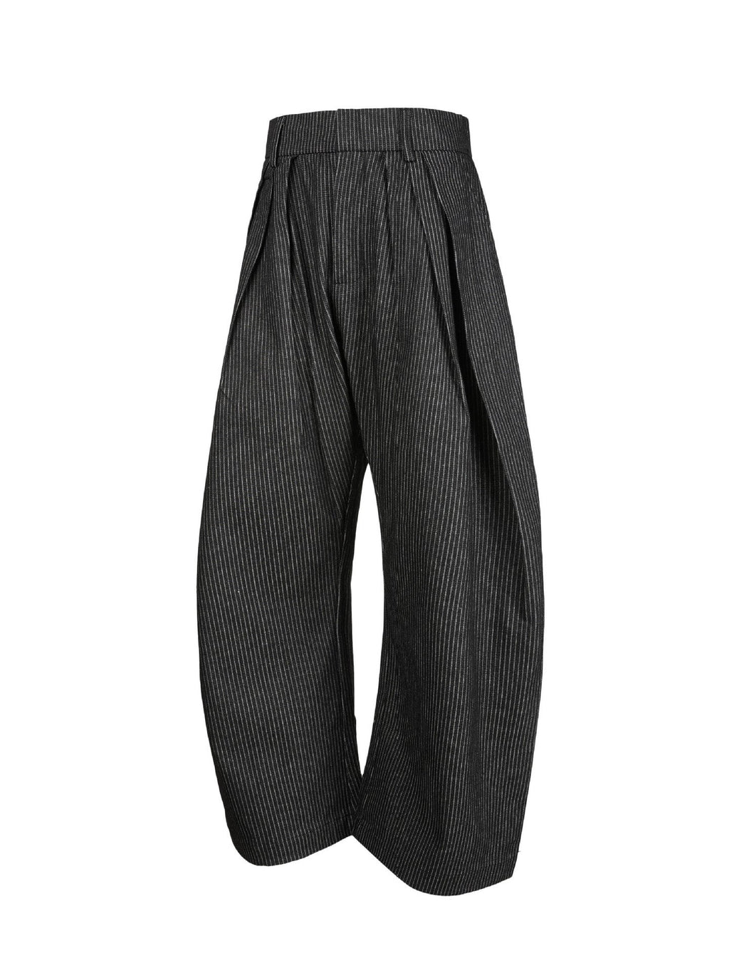 EME Striped Vintage Pleated Casual Trousers