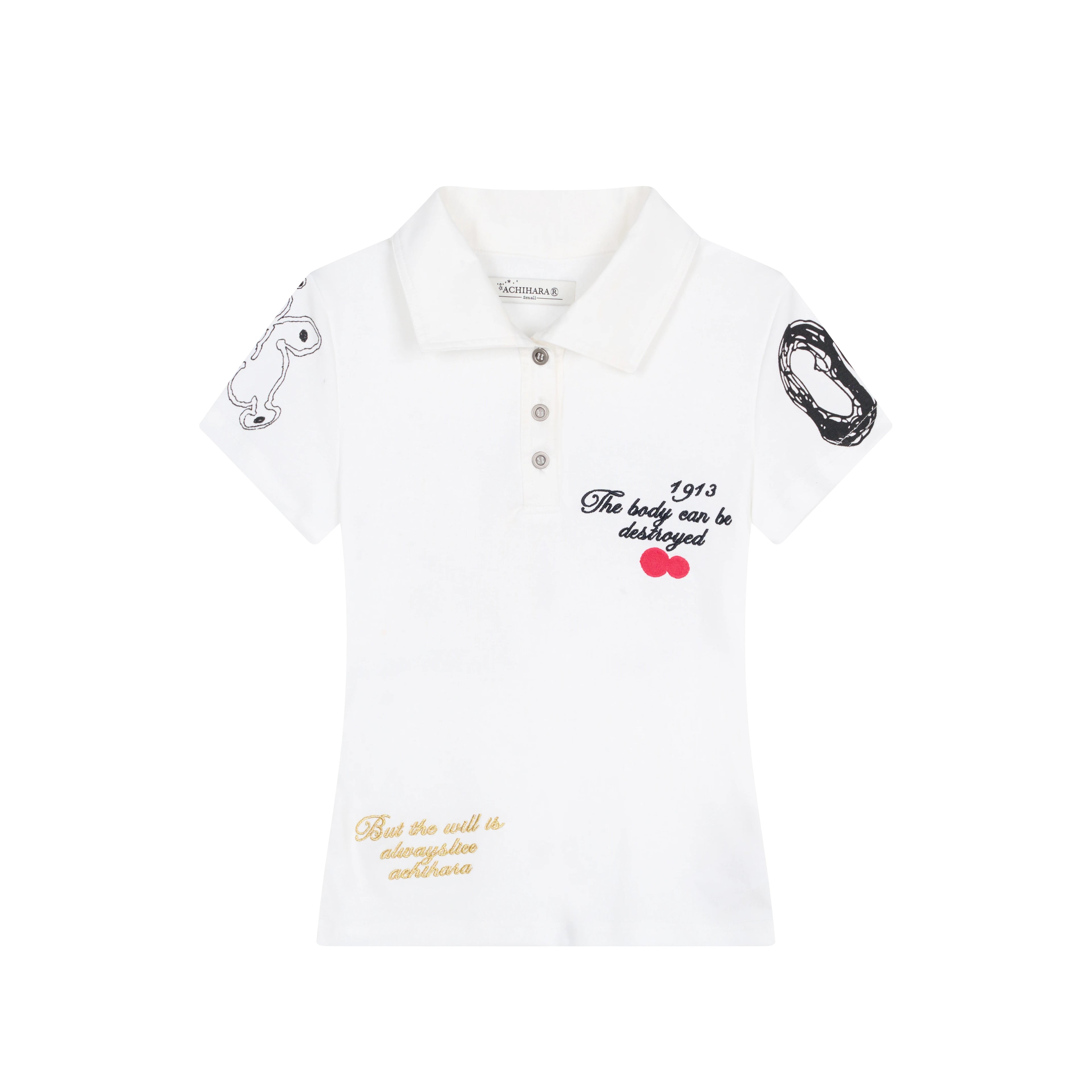 Achihara Horse Racing Polo Embroidered Shirt - Women's Layering Tee Top