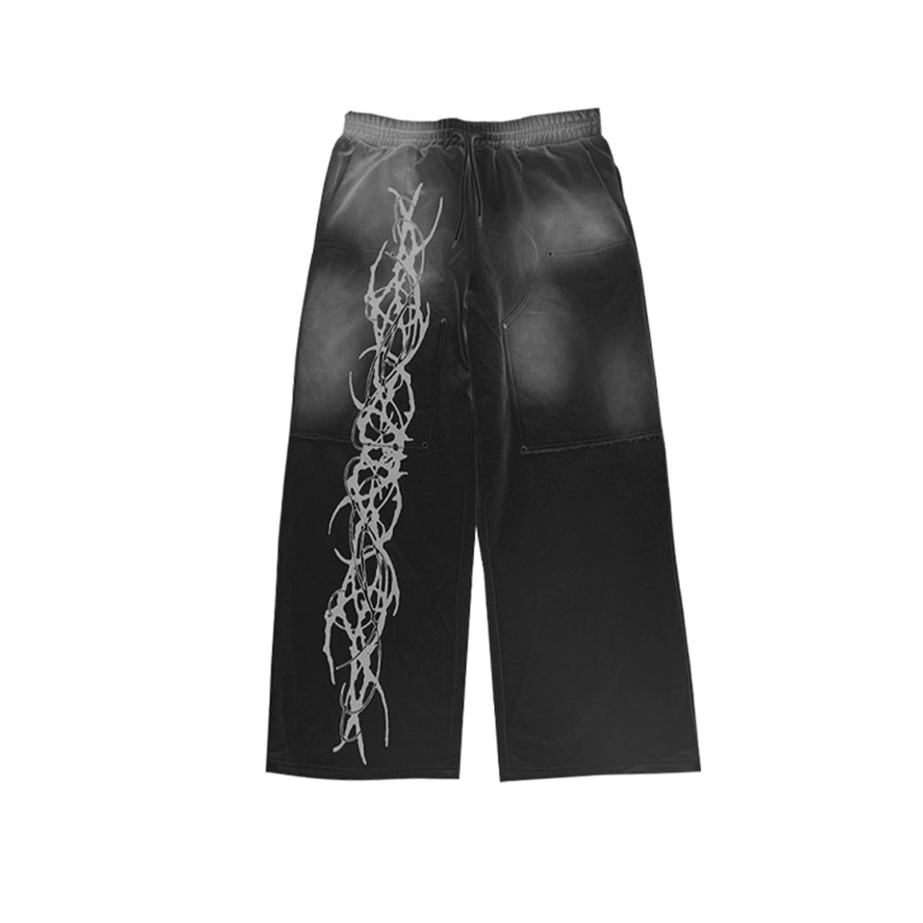 PAIKI Thorn Ink Splatter Baggy Sweatpants