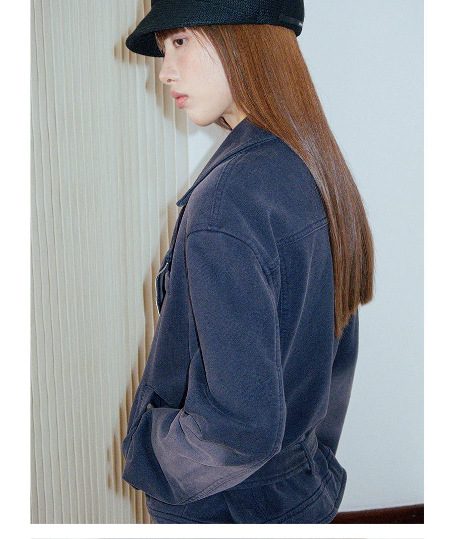 FUNKYFUN Lapel Terry Jacket