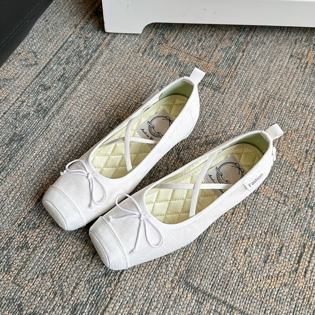 Lidaren Produced Patent Leather Bow Mary Jane Flat