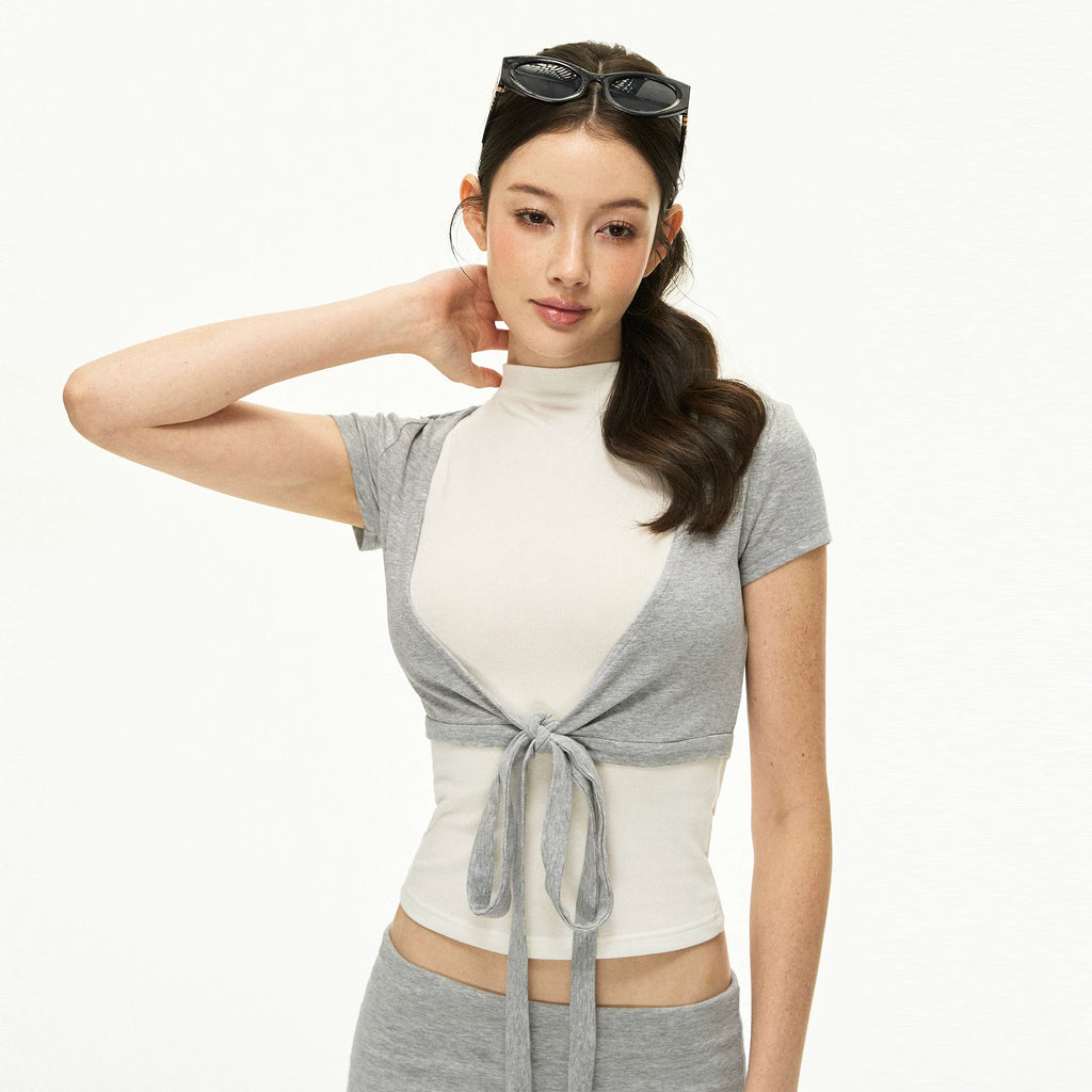 ARISEISM Cropped Ribbed Tank Top Set