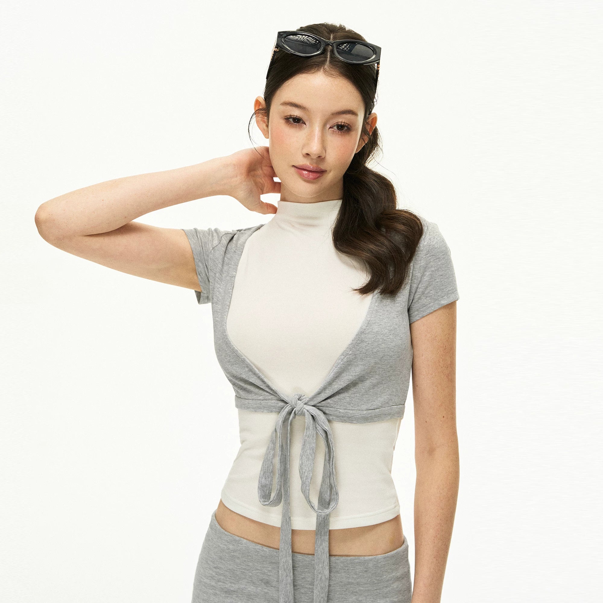 ARISEISM Cropped Ribbed Tank Top Set