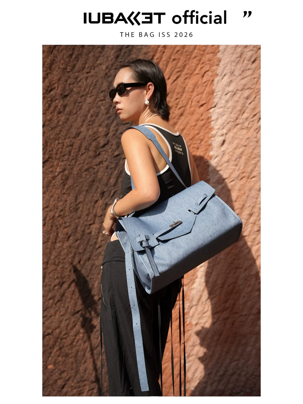 IUBALLET Denim Shoulder Bag - Flap-Top