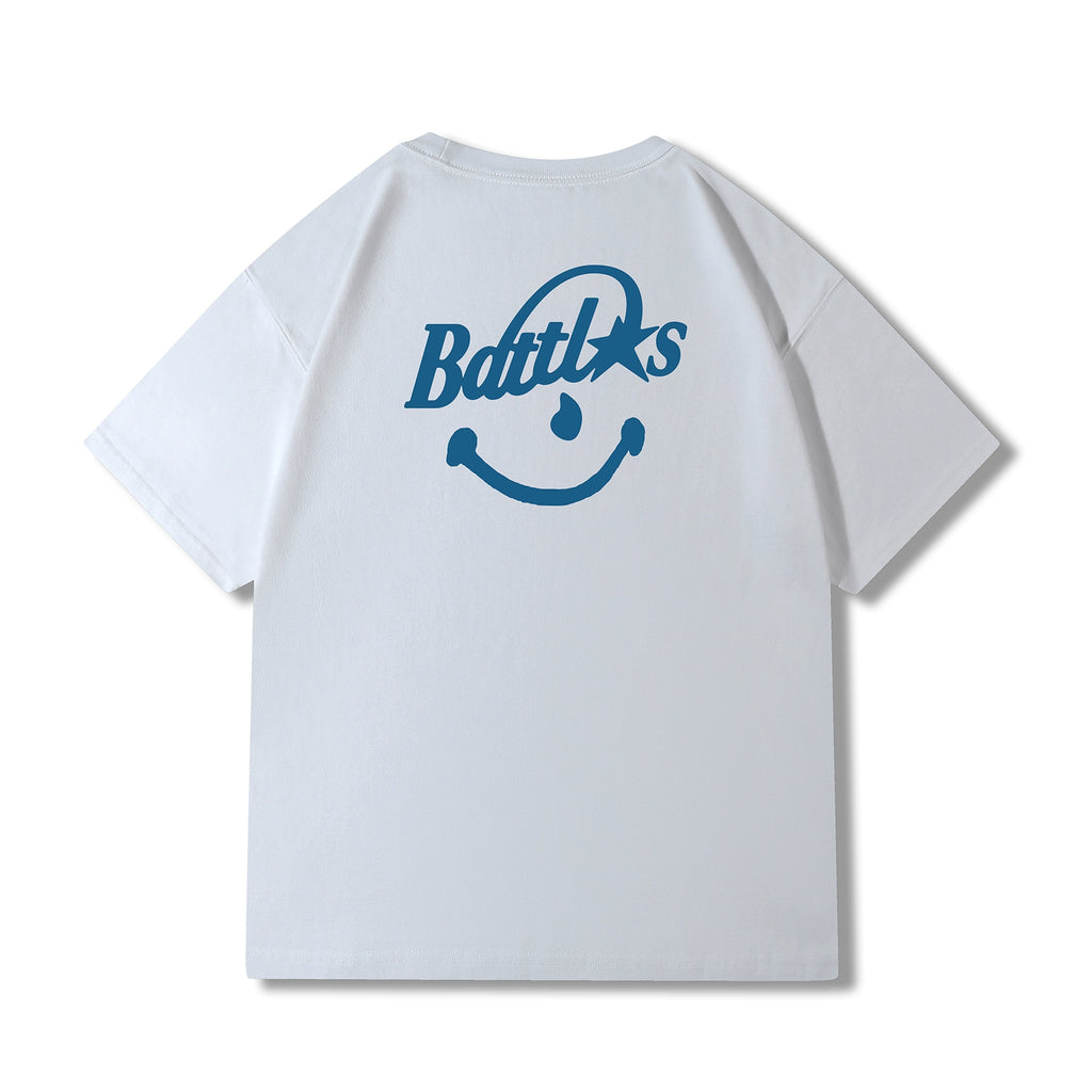 Battles Smiley Print Casual Tee