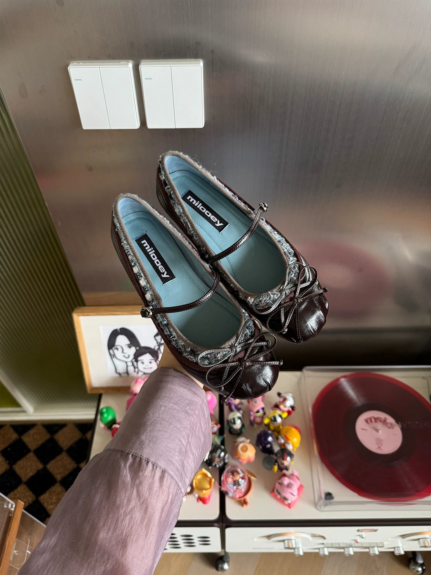 MILOOEY french ballet mary jane leather flats