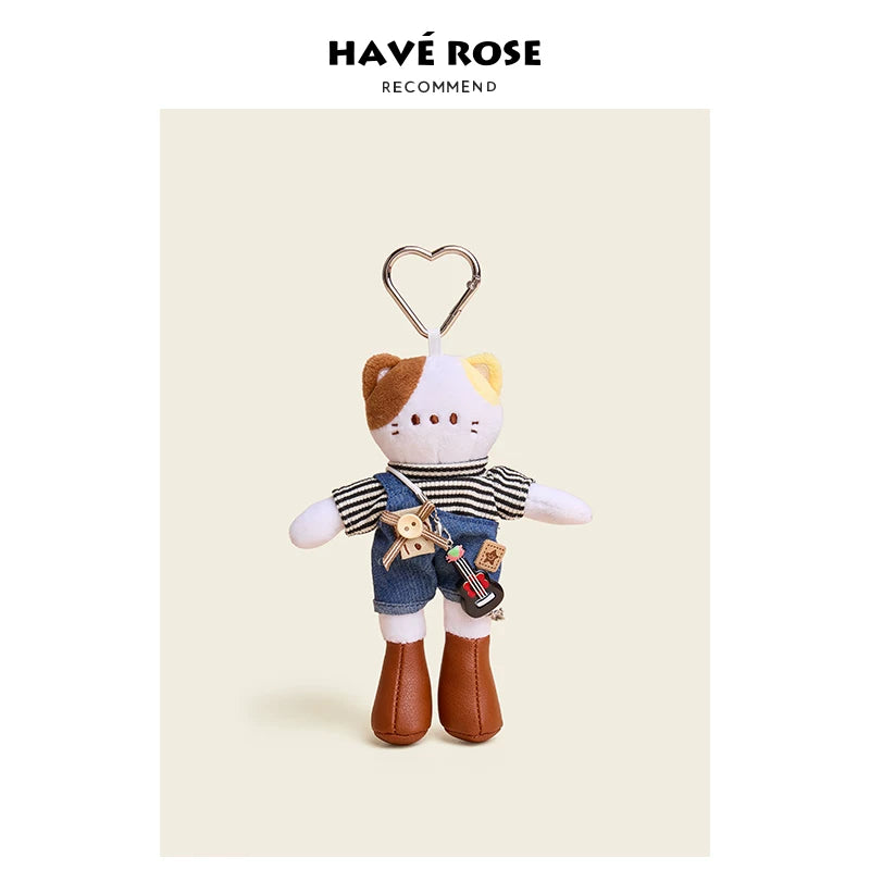 HAVEROSE Plush Cat Backpack Charm