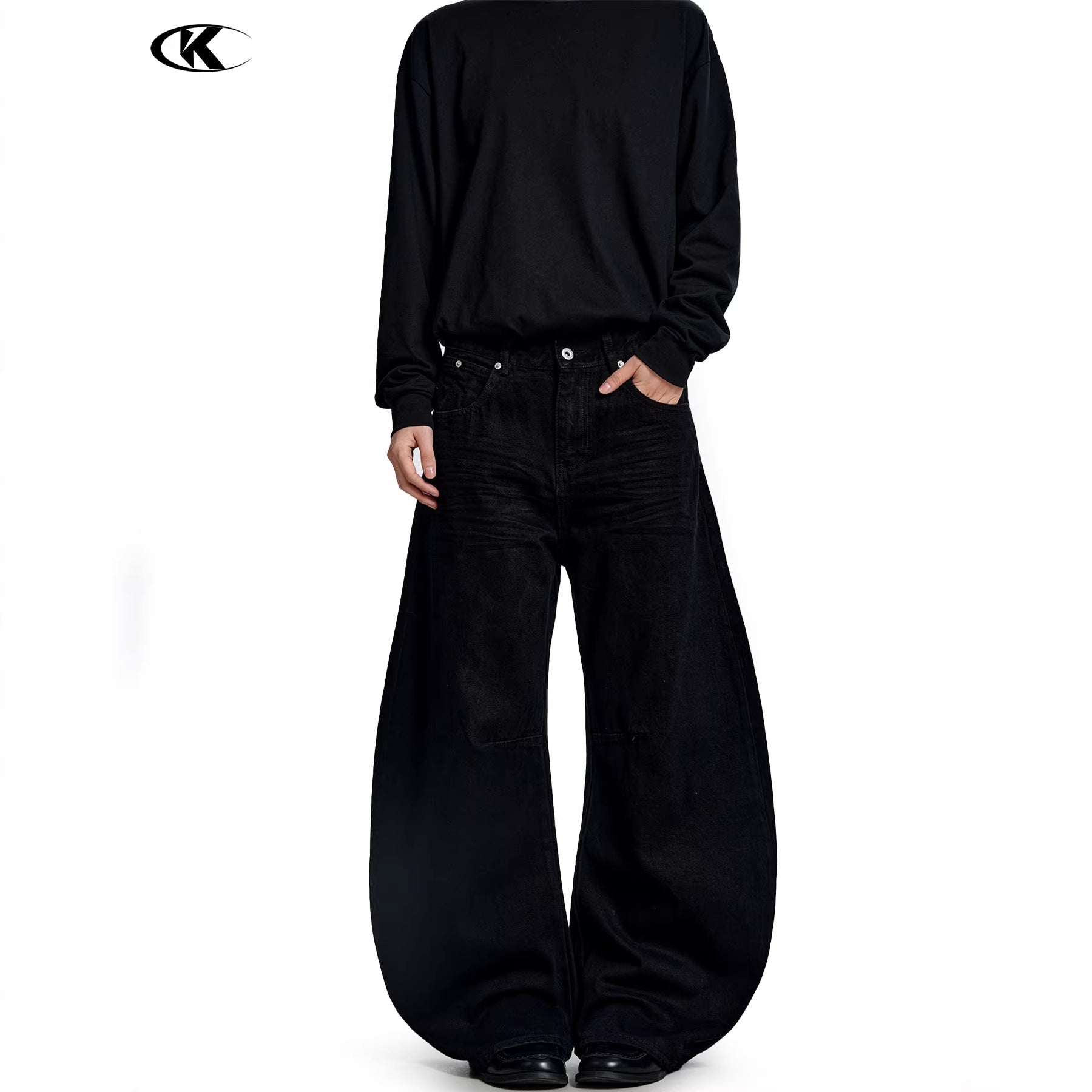 11KN 11 oz Wide-Leg Straight Jeans