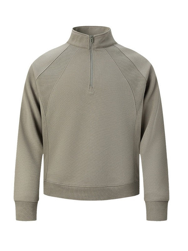 UNF Stand-up Collar Half-zip Sweater