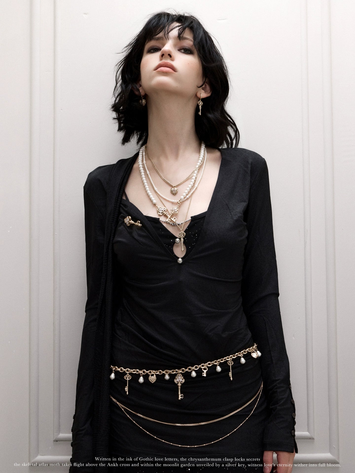 SUMIYAKI Vintage Multi-layer Pearl Waist Chain