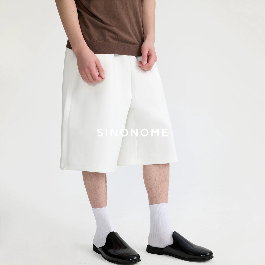 SINONOME Air-Layer 400g Relaxed Wide-Leg Sweat Shorts