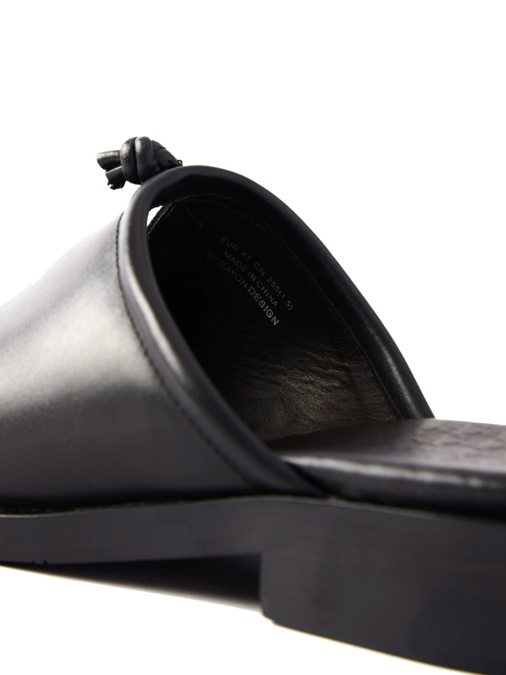 6CRAYON Cowhide Leather Split-Toe Tabi Mule