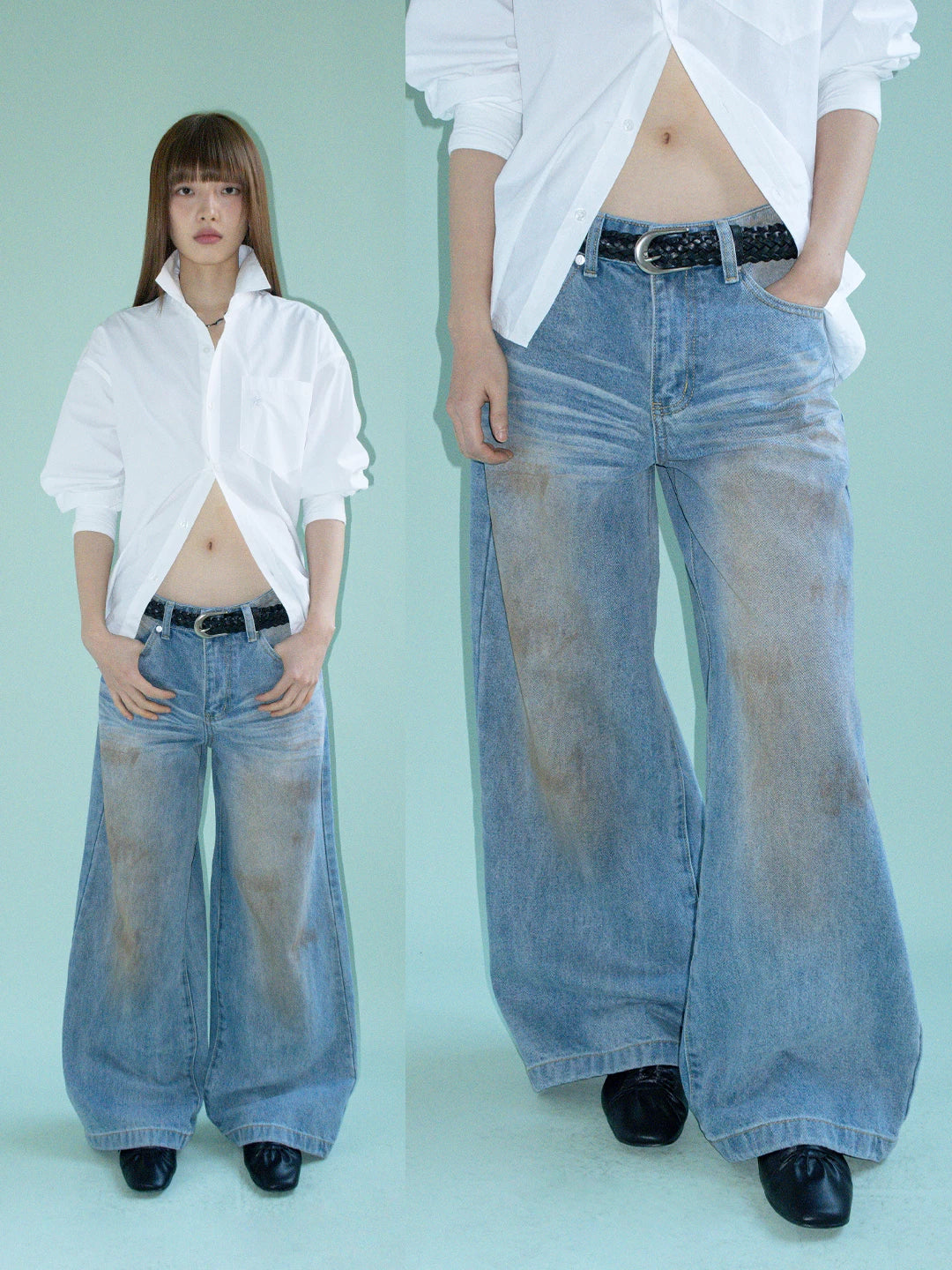 FUNKYFUN Hand-dyed Old Jeans