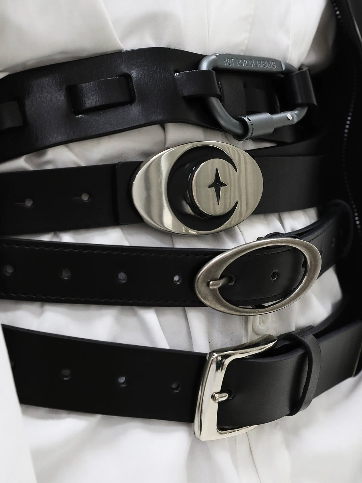 HANQIAORJI Vintage Moon Metal Buckle Belt