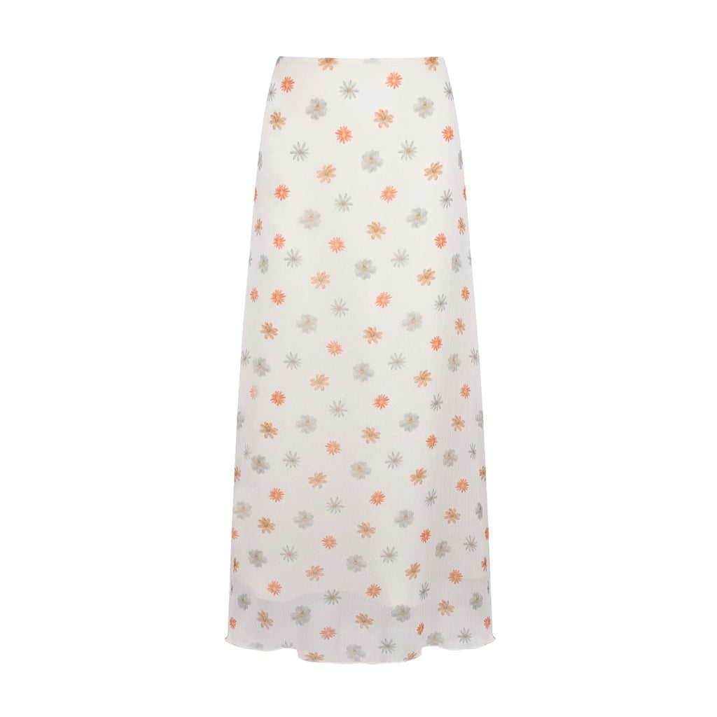 Wildberry Floral A-Line Mermaid Hem Maxi Skirt