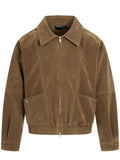 11KN Retro Thermal Imitation Leather Velvet Casual Lapel Jacket