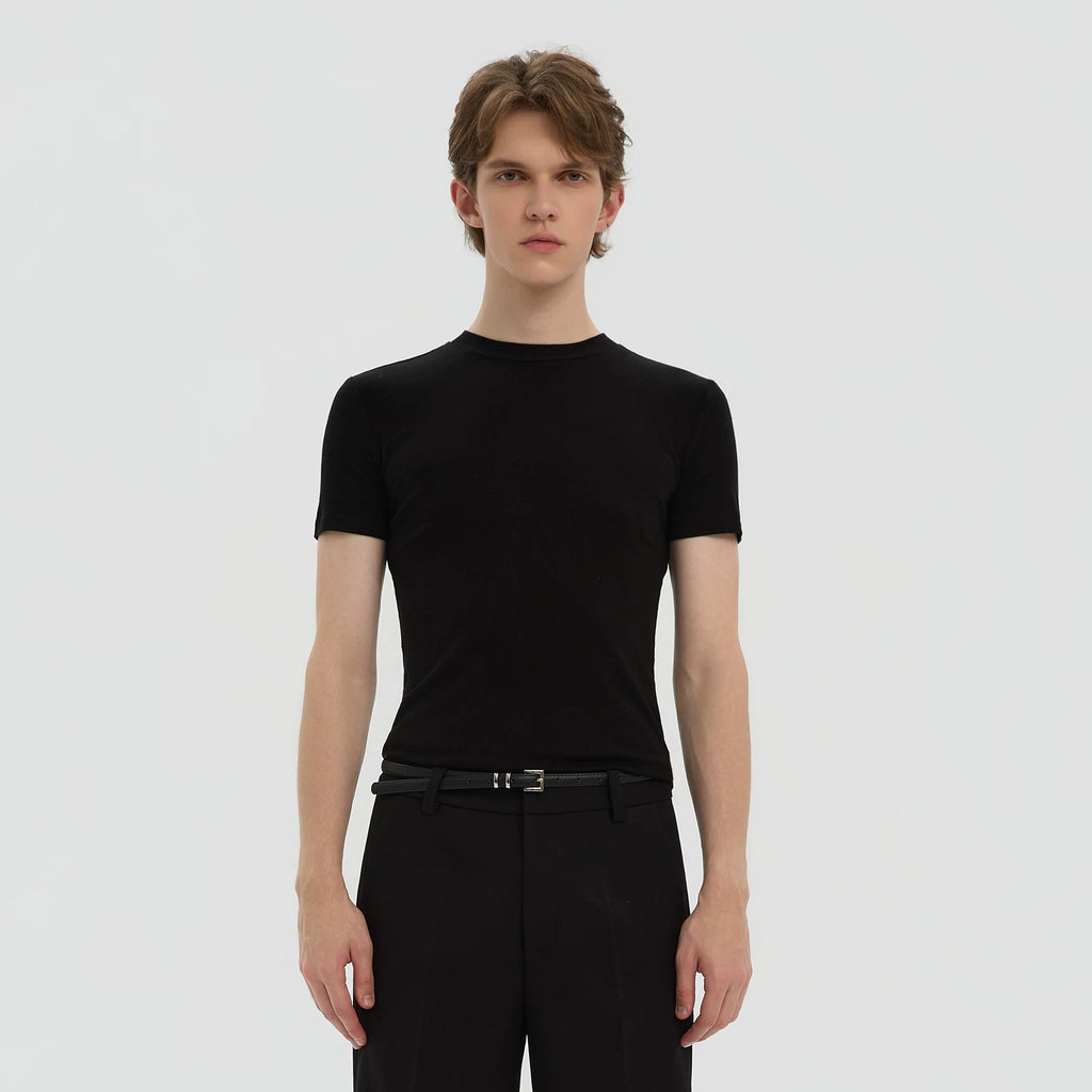 Azure Lisseur Slim Fit Breathable Wool-Blend Tee