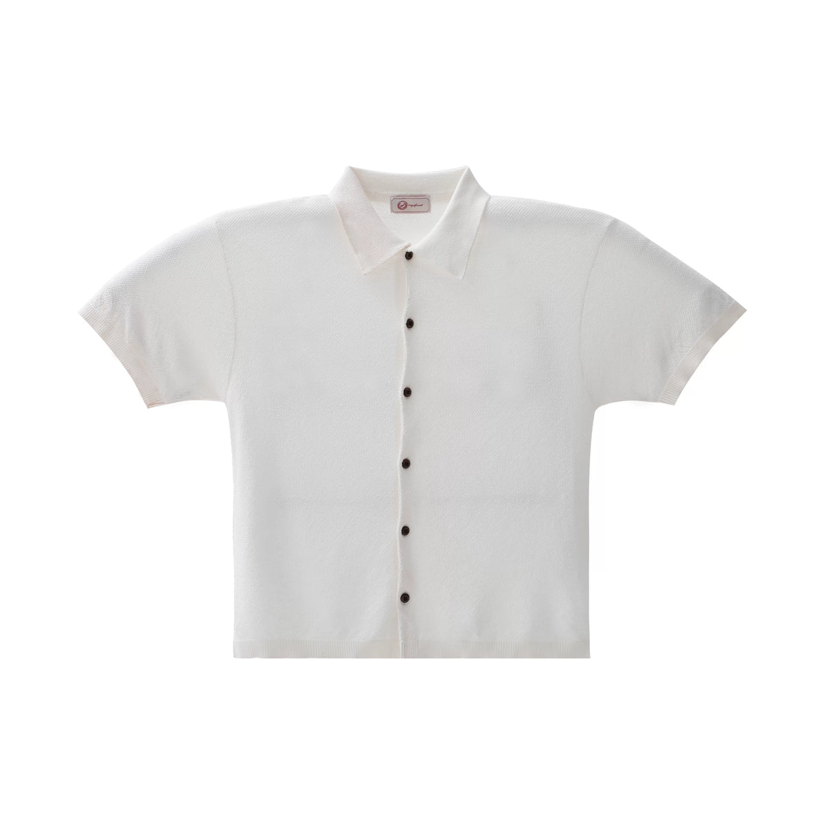 ZOZO FOREST Pineapple Stitch Relaxed Knit Linen Shirt