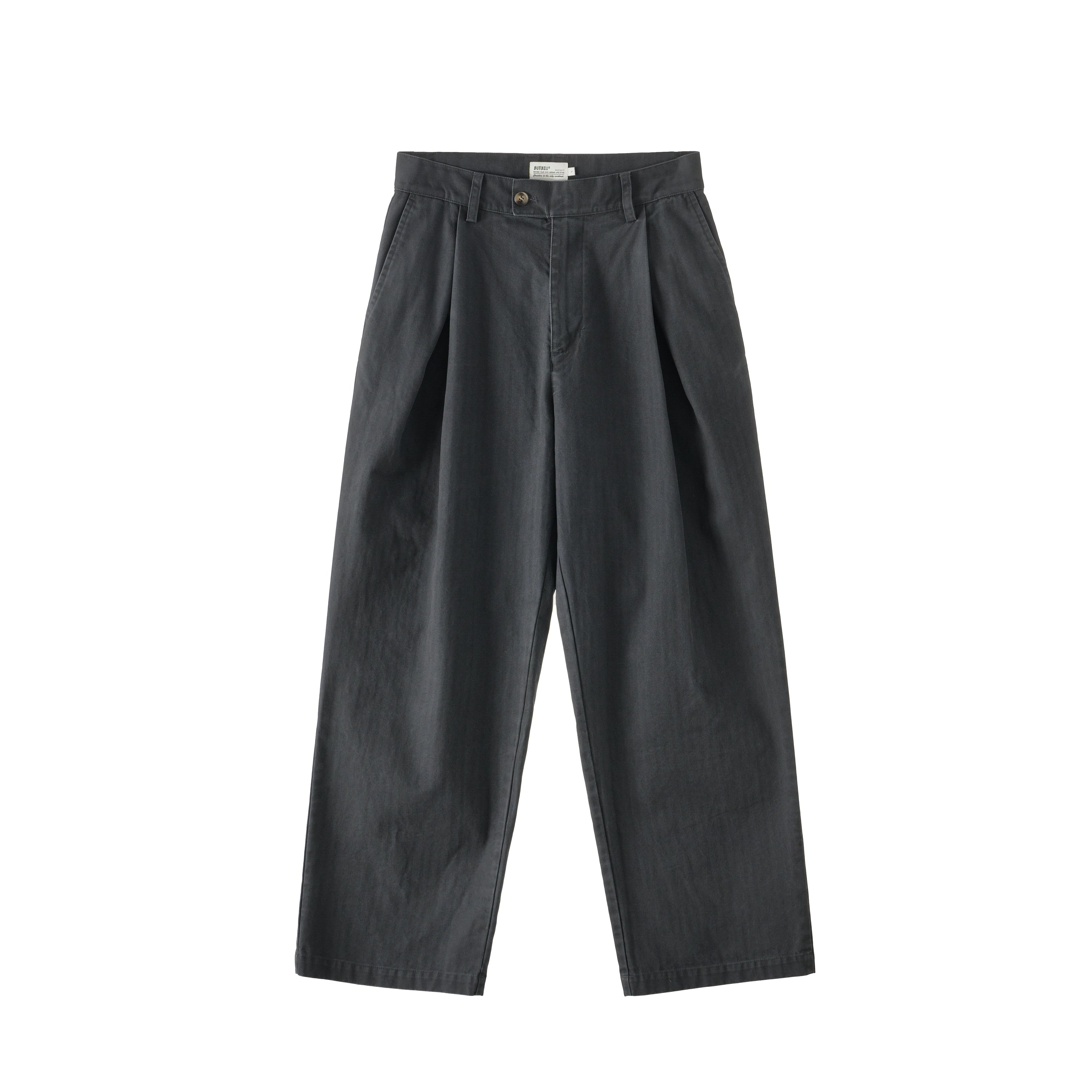 BUTTBILL Double-pleated Herringbone Slacks